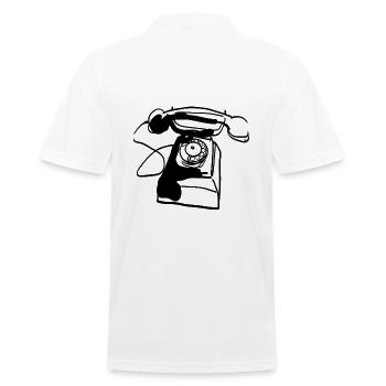 ALTES TELEFON - Männer Poloshirt - Weiß - Hinten - Kai (181cm)