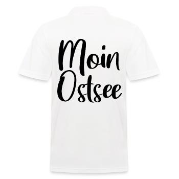 MOIN OSTSEE - Männer Poloshirt - Weiß - Hinten - Kai (181cm)