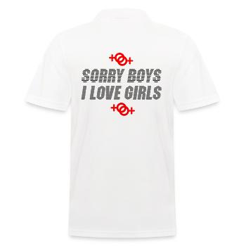 sorry boys i love girls - Polo Homme - blanc - Dos - Kai (181cm)