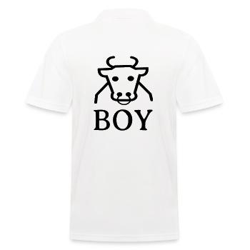 cowboy - Männer Poloshirt - Weiß - Hinten - Kai (181cm)