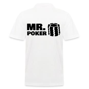 MR POKER - Männer Poloshirt - Weiß - Hinten - Kai (181cm)