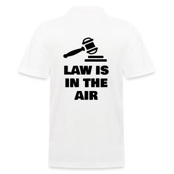 LAW IS IN THE AIR - Männer Poloshirt - Weiß - Hinten - Kai (181cm)