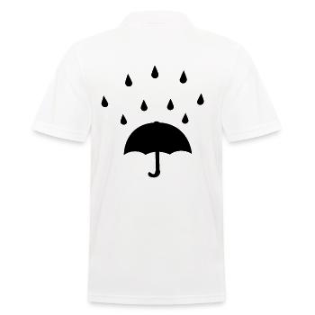 UMBRELLA WITH RAIN - Men's Polo Shirt - white - Back - Kai (181cm)