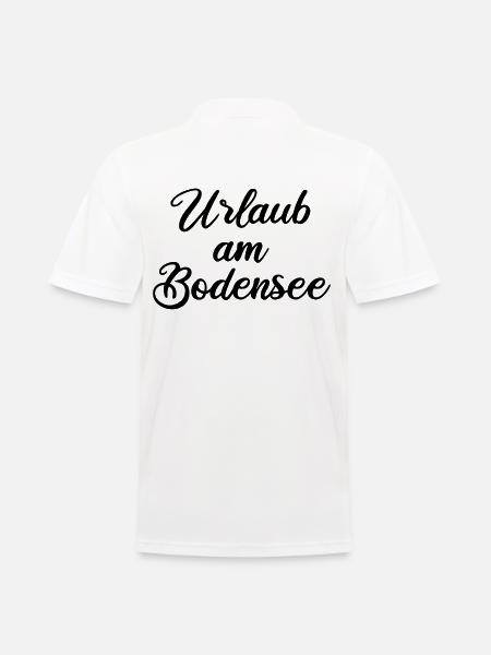 Urlaub am Bodensee - Männer Poloshirt - Weiß