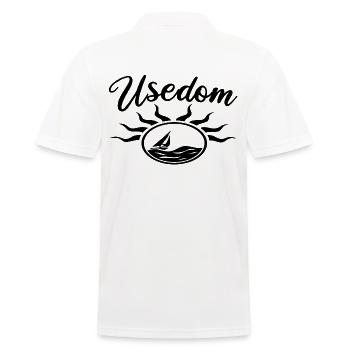 Usedom - Männer Poloshirt - Weiß - Hinten - Kai (181cm)