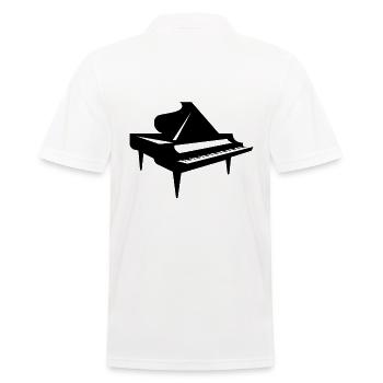 Piano Grand Piano - Men's Polo Shirt - white - Back - Kai (181cm)