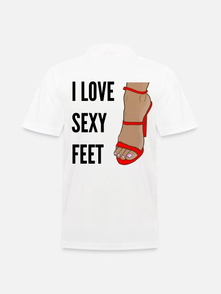I love sexy feet - Men's Polo Shirt - white