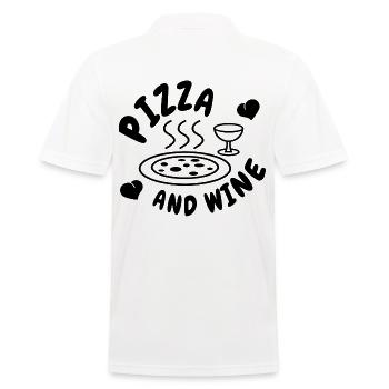 PIZZA AND WINE - Polo Homme - blanc - Dos - Kai (181cm)