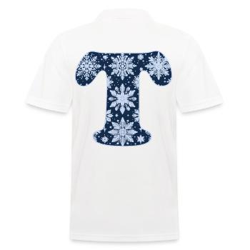 Lettre T Flocons de neige - Polo Homme - blanc - Dos - Kai (181cm)