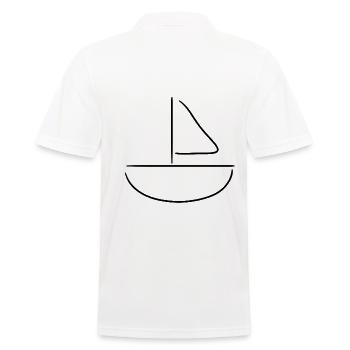 Sailing water sports sailboat yacht boat water - Men's Polo Shirt - white - Back - Kai (181cm)