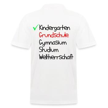 Einschulung lustiger Zukunftsplan ToDo Geschenk - Männer Poloshirt - Weiß - Hinten - Kai (181cm)