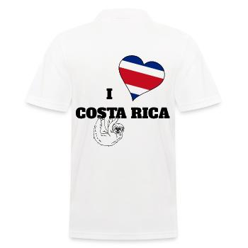 Coeur d'amour Coeur idée cadeau Pays Costa Rica - Polo Homme - blanc - Dos - Kai (181cm)