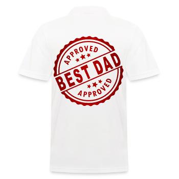 Best Dad - Männer Poloshirt - Weiß - Hinten - Kai (181cm)