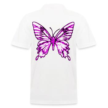 2reborn butterfly butterfly fly flying fly - Men's Polo Shirt - white - Back - Kai (181cm)