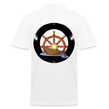 Volant à voile bateau maritime naviguant Ahoy Captain - Polo Homme - blanc - Dos - Kai (181cm)