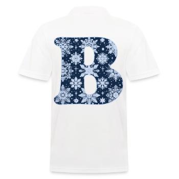 Lettre B Flocons de neige - Polo Homme - blanc - Dos - Kai (181cm)