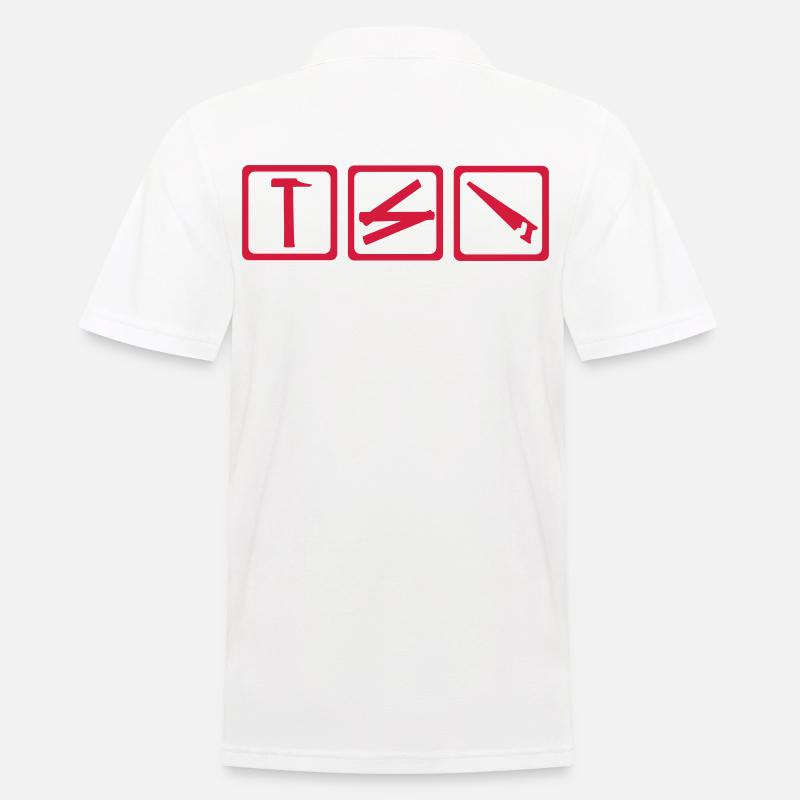 Werkzeug - Handwerker - Männer Poloshirt - Weiß