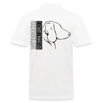 BAYERISCHER GEBIRGSSCHWEISSHUND Profil Hunde Hund - Männer Poloshirt - Weiß - Hinten - Kai (181cm)