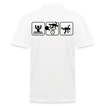 Triathlon TRI Triathlet swim-bike-run - Männer Poloshirt - Weiß - Hinten - Kai (181cm)