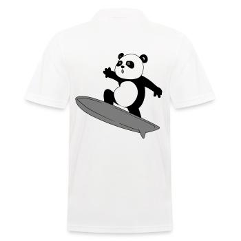 Surfeur panda - Polo Homme - blanc - Dos - Kai (181cm)