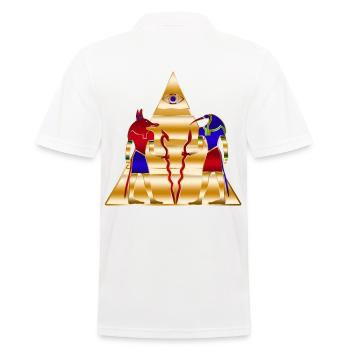 Egyptian gods ancient Pyramid - Men's Polo Shirt - white - Back - Kai (181cm)