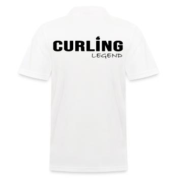 curling eisstockschießen curlingstein curl - Männer Poloshirt - Weiß - Hinten - Kai (181cm)