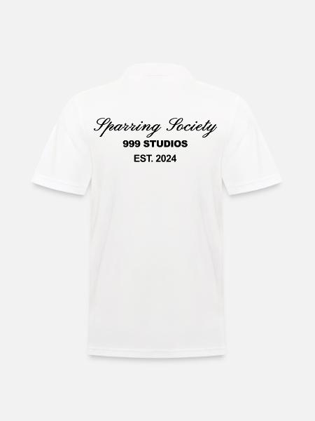 Sparring society White print - Men's Polo Shirt - white