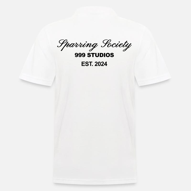 Sparring Gesellschaft Weißer Druck - Männer Poloshirt - Weiß