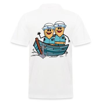 Peanuts Marins Garçons Bateau Rameur Bateau Détresse - Polo Homme - blanc - Dos - Kai (181cm)