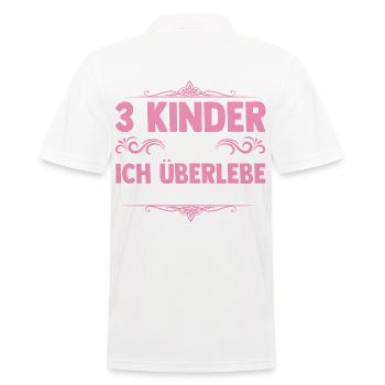 Mama Von 3 Kindern - Männer Poloshirt - Weiß - Hinten - Kai (181cm)