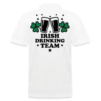 Irish Drinking team member seamróg seamair - Männer Poloshirt - Weiß - Hinten - Kai (181cm)