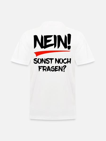 No! Further questions? - Men's Polo Shirt - white