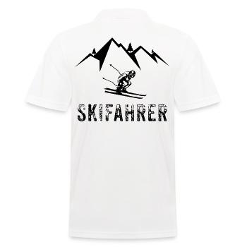 Skifahrer Skifahren - Männer Poloshirt - Weiß - Hinten - Kai (181cm)