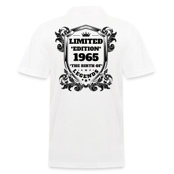 1965 Birthday vintage vintage retro - Men's Polo Shirt - white - Back - Kai (181cm)