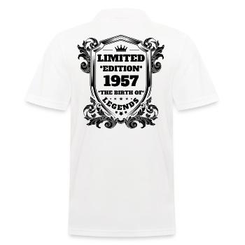 1957 - Männer Poloshirt - Weiß - Hinten - Kai (181cm)
