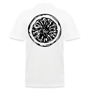 Lemon – lemon slice - Men's Polo Shirt - white - Back - Kai (181cm)
