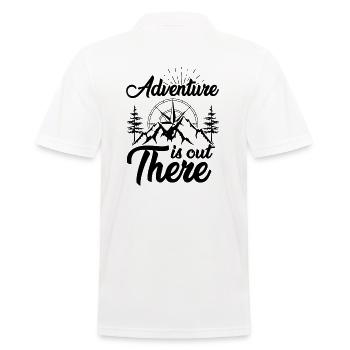Aventurez-vous là-bas - Voyage en plein air Randonnée - Polo Homme - blanc - Dos - Kai (181cm)