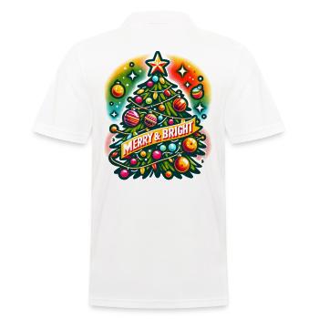 Merry & Bright - Fêtes drôles Noël drôle - Polo Homme - blanc - Dos - Kai (181cm)
