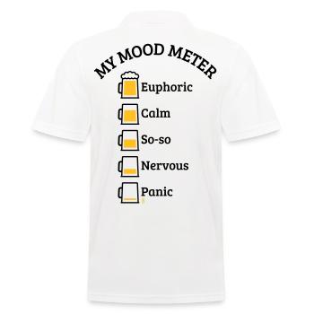 My Mood Meter (Bier / Biertrinker / V1 / POS) - Männer Poloshirt - Weiß - Hinten - Kai (181cm)