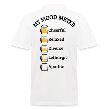 My Mood Meter (Beer Drinker / V3 / POS) - Men's Polo Shirt - white - Back - Kai (181cm)