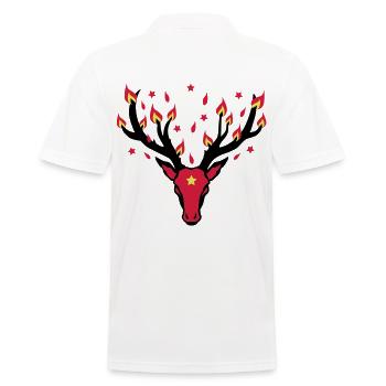 Rudolph bois de cerf feux-3c - Polo Homme - blanc - Dos - Kai (181cm)