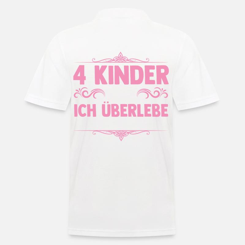 Mama Von 4 Kindern - Männer Poloshirt - Weiß