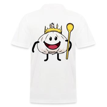 König Knoblauch kochen Küche gesund lecker - Männer Poloshirt - Weiß - Hinten - Kai (181cm)