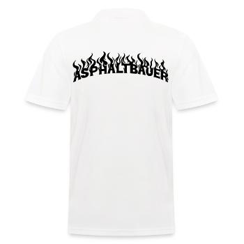 Asphaltbauer - Männer Poloshirt - Weiß - Hinten - Kai (181cm)