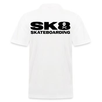 skatboard sk8 halfpipe skateboarder just skate - Männer Poloshirt - Weiß - Hinten - Kai (181cm)