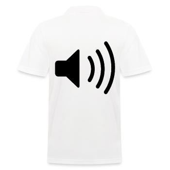Lautsprecher Symbol - Männer Poloshirt - Weiß - Hinten - Kai (181cm)