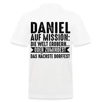 Prénom Daniel - Polo Homme - blanc - Dos - Kai (181cm)