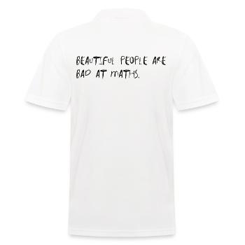 Les belles personnes sont mauvaises en humour mathématique - Polo Homme - blanc - Dos - Kai (181cm)
