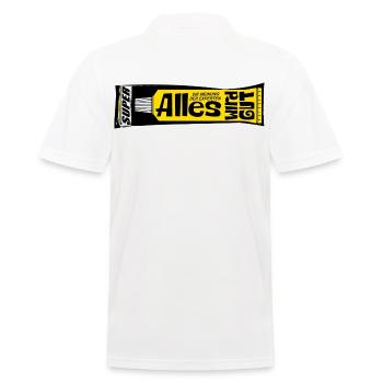Alles wird gut Experten Kleber retro Psychologie  - Männer Poloshirt - Weiß - Hinten - Kai (181cm)