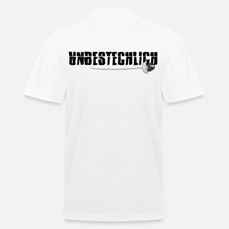 fechter unbestechlich fechter florett - Männer Poloshirt - Weiß